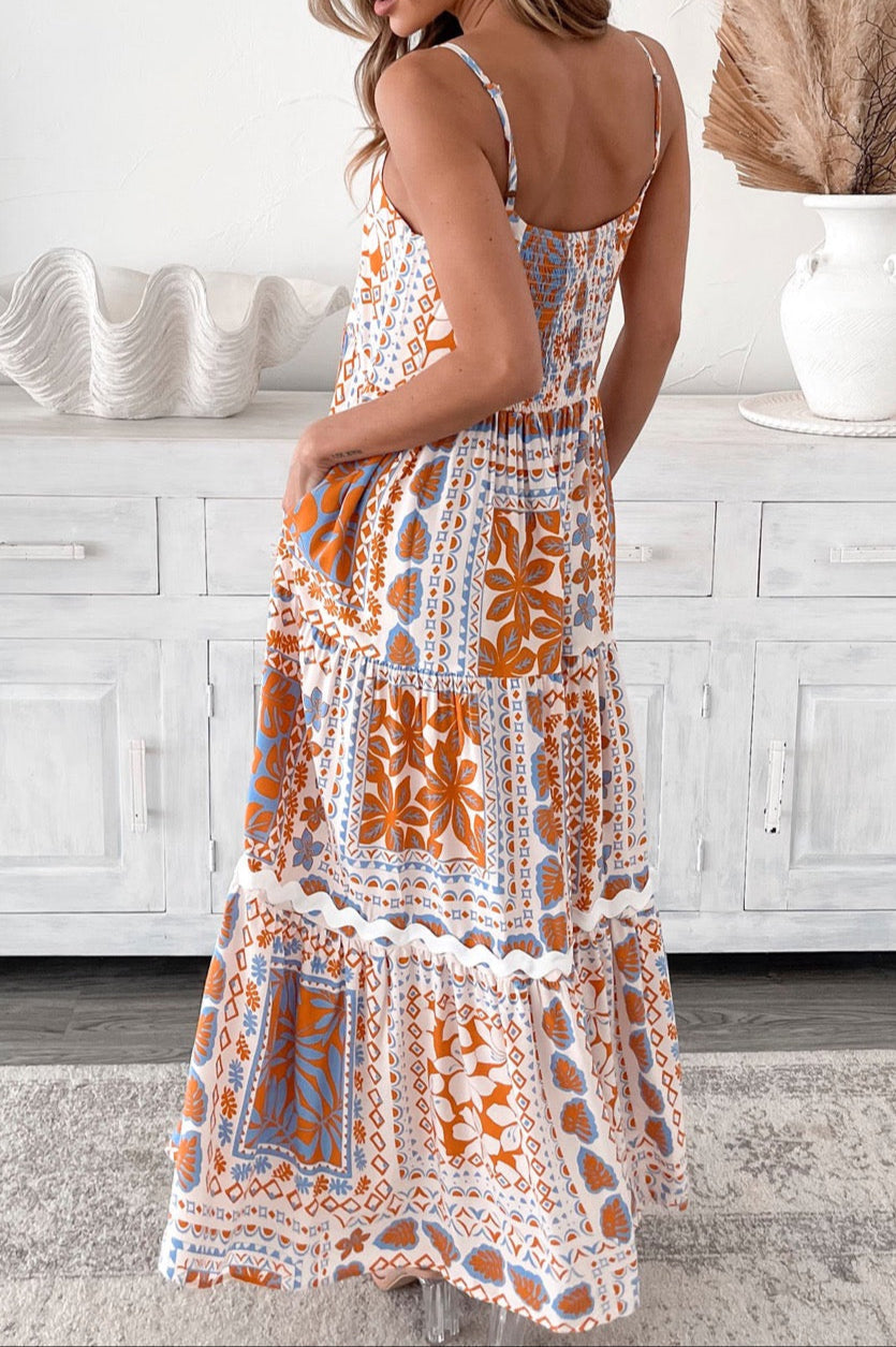 Orange Floral Tank Maxi RTS