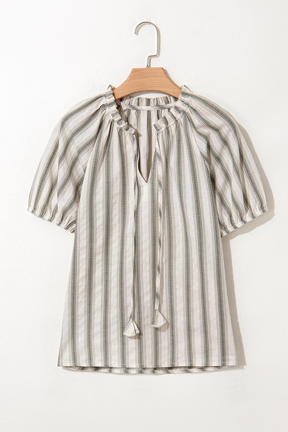 Grey Striped Blouse RTS