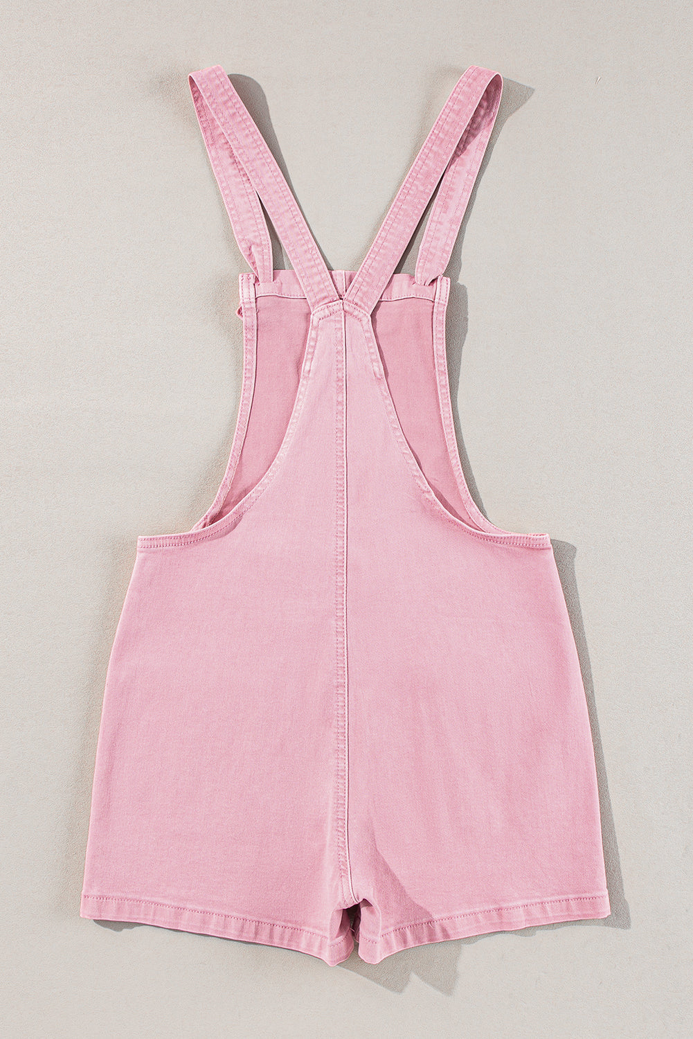 Pink Knot Strap Denim Romper RTS