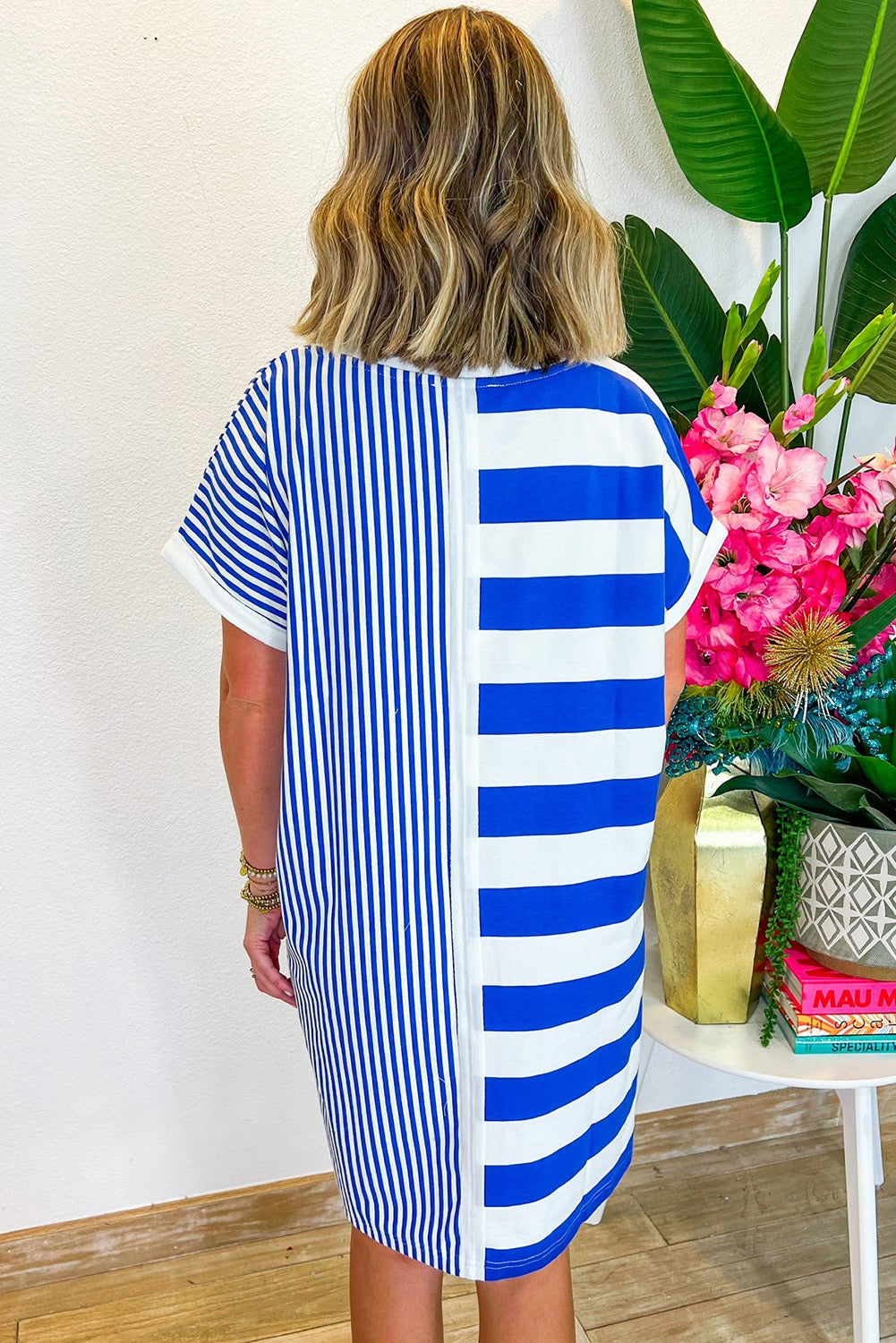 Striped Colorblock Shift Dress RTS