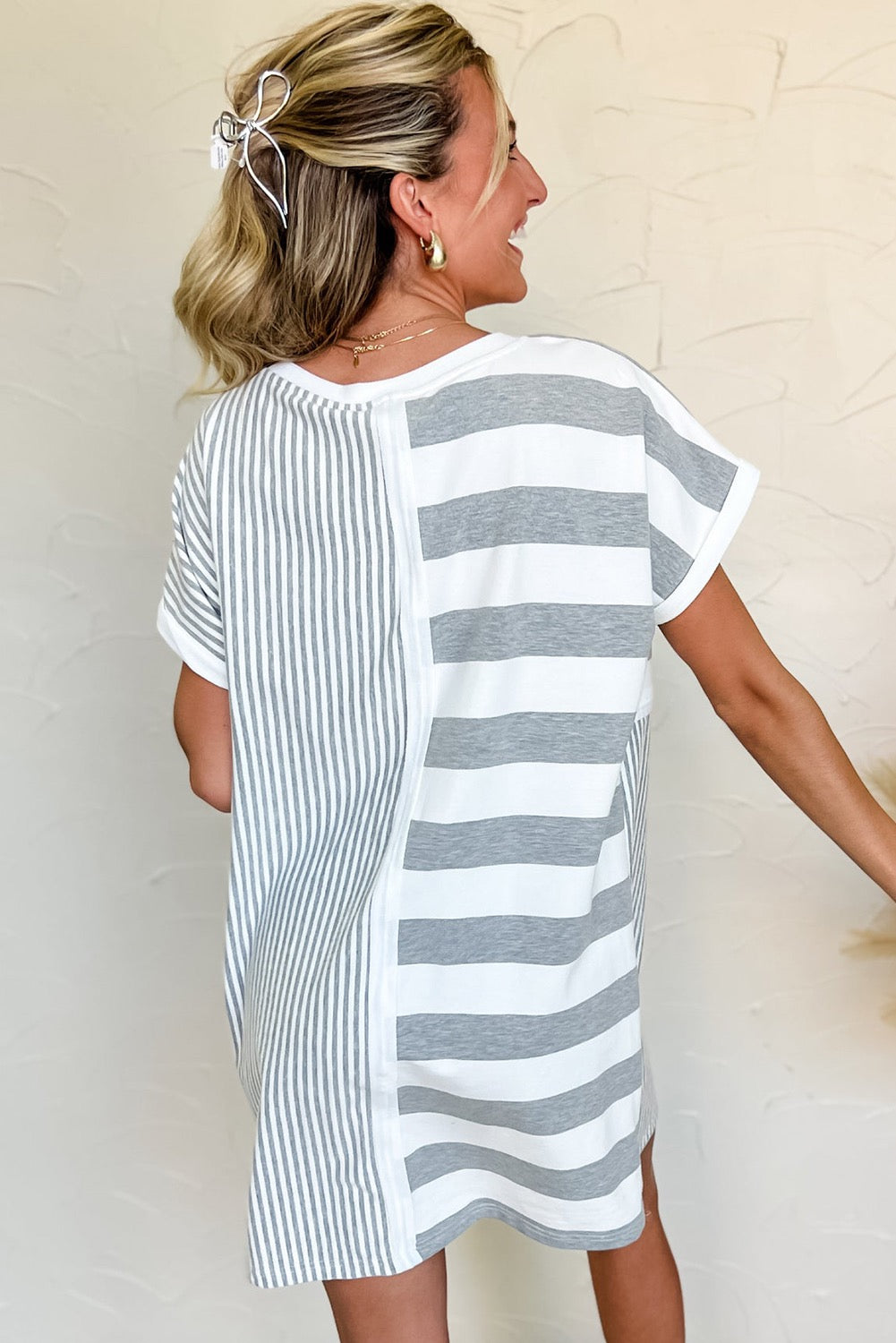 Striped Colorblock Shift Dress RTS