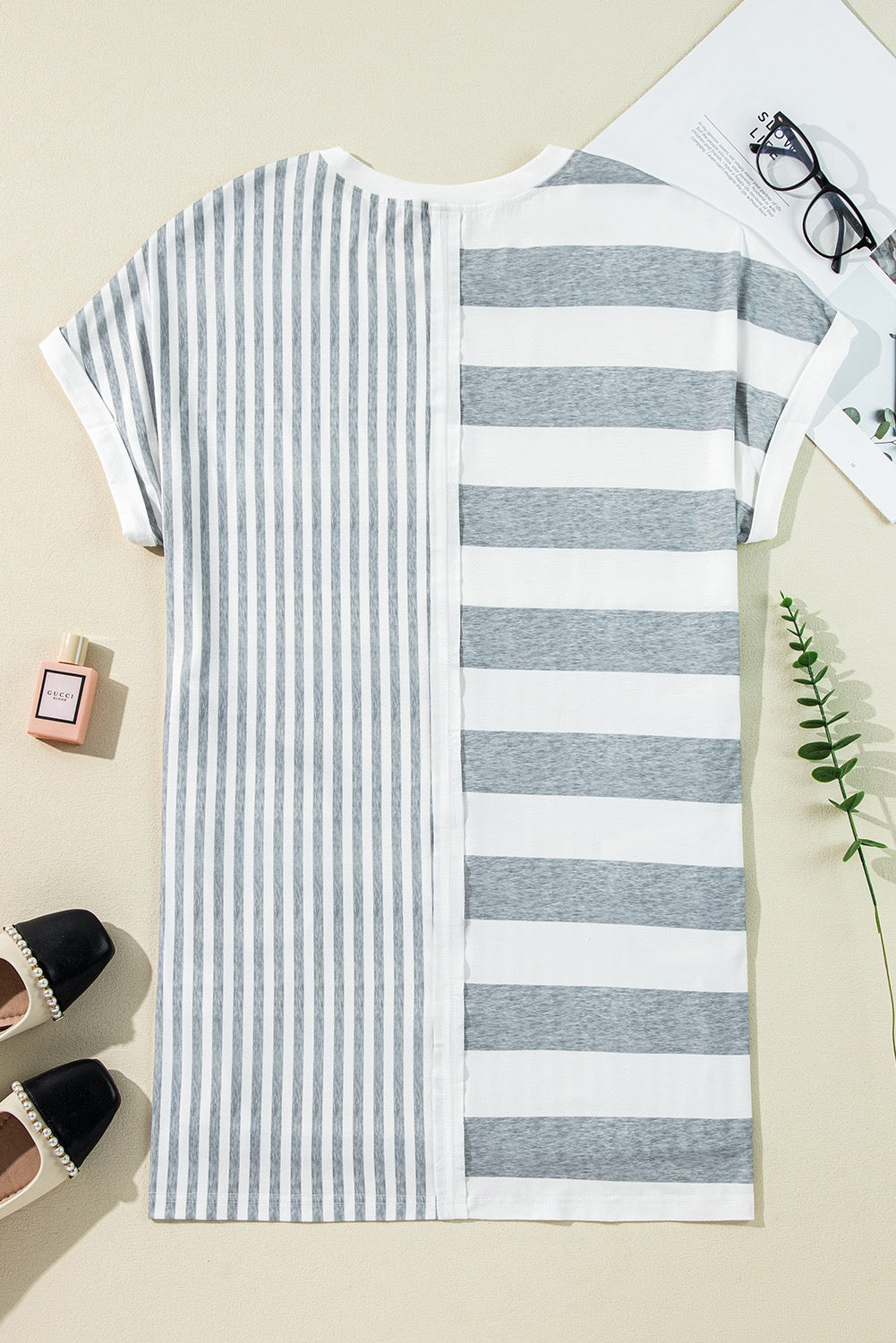 Striped Colorblock Shift Dress RTS