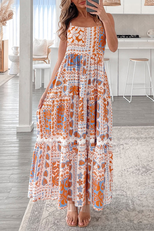 Orange Floral Tank Maxi RTS
