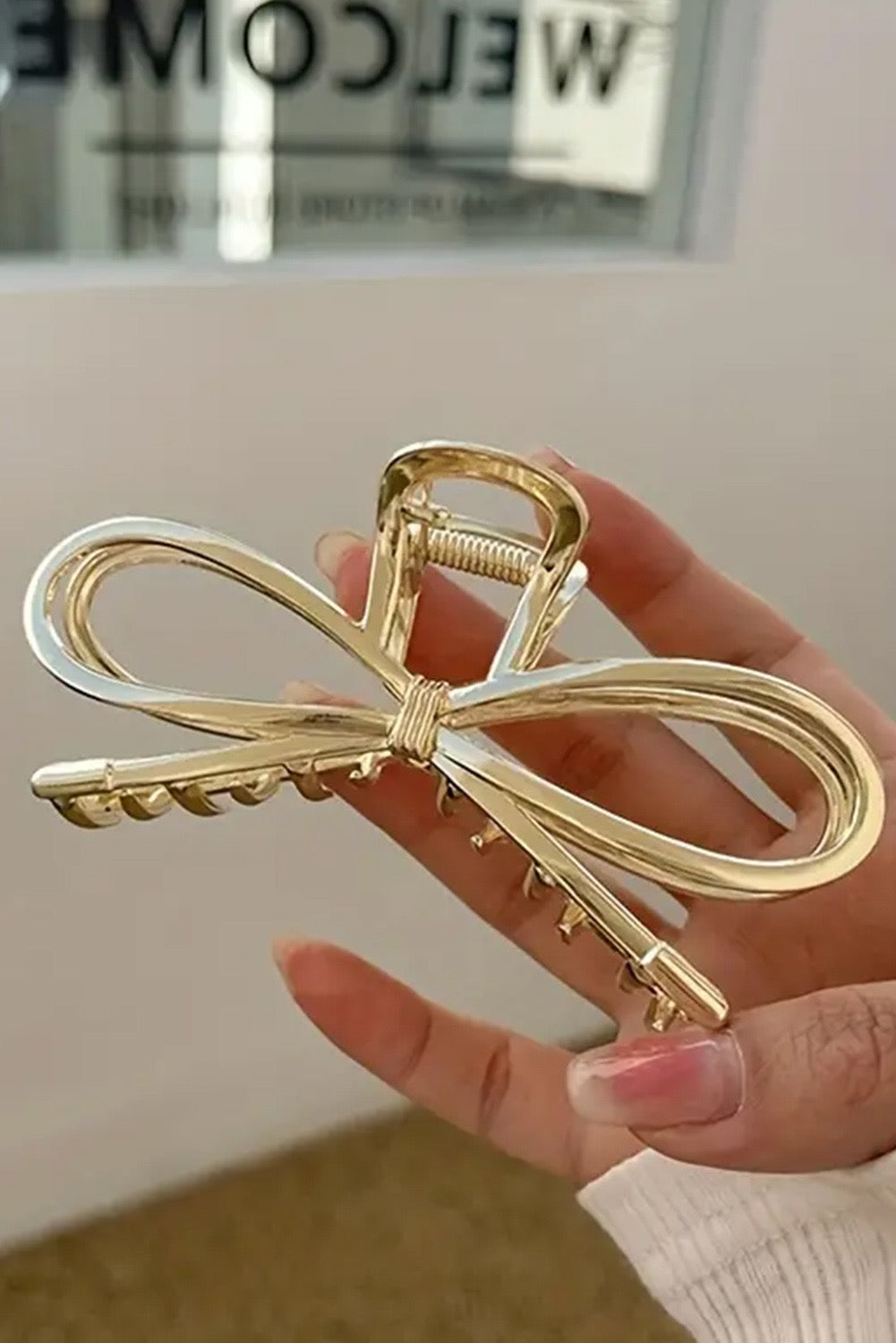 Gold Bow Claw Clip RTS