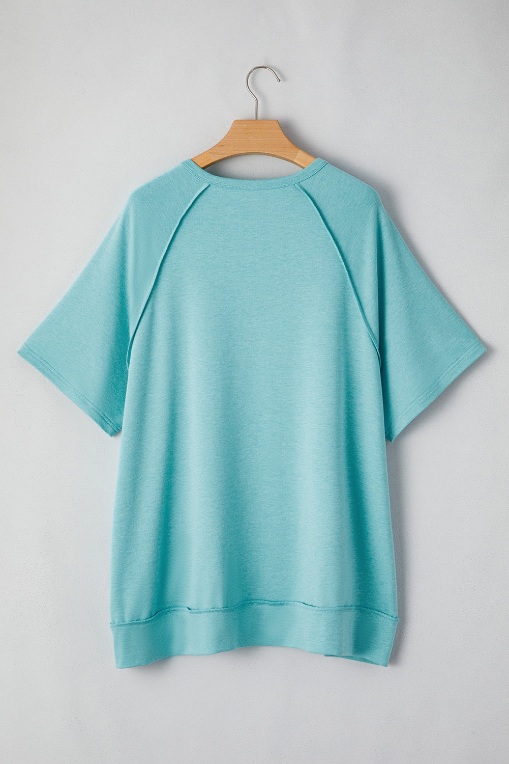 Blue Patchwork Plus Size Top RTS