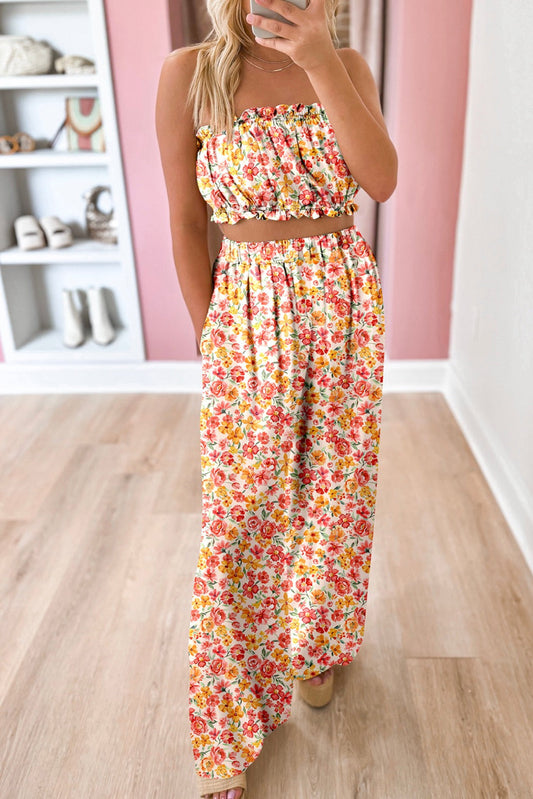 Floral Bandeau Pants Set RTS