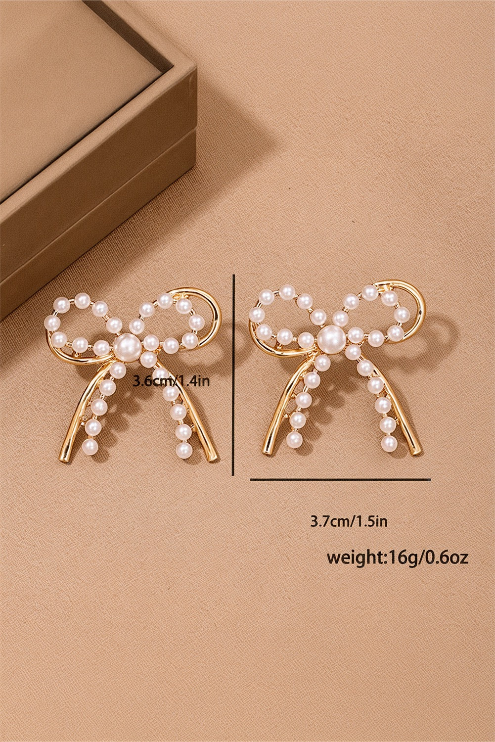 Pearl and Gold Bow Earrings RTS