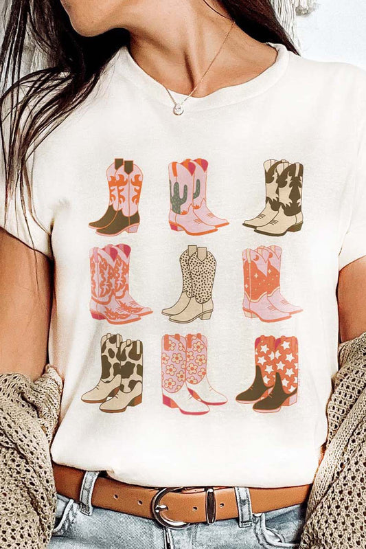 White Western Boot Graphic RTS