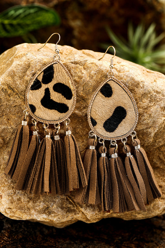 Leopard Tassel Earrings RTS
